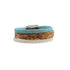Blue, Tan, and White 3 Strand Cork Bracelet